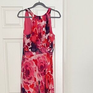 Eliza J Vibrant Floral Maxi Dress in Pink and Purple